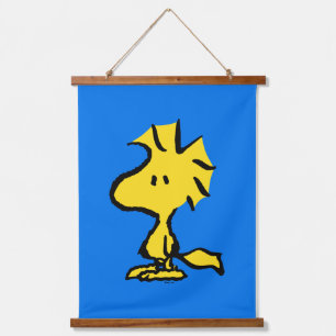 Tapiz Con Marco De Madera Cacahuetes Woodstock, amigo de Snoopy