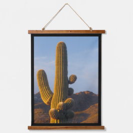 Tapiz Con Marco De Madera Cactus Saguaro