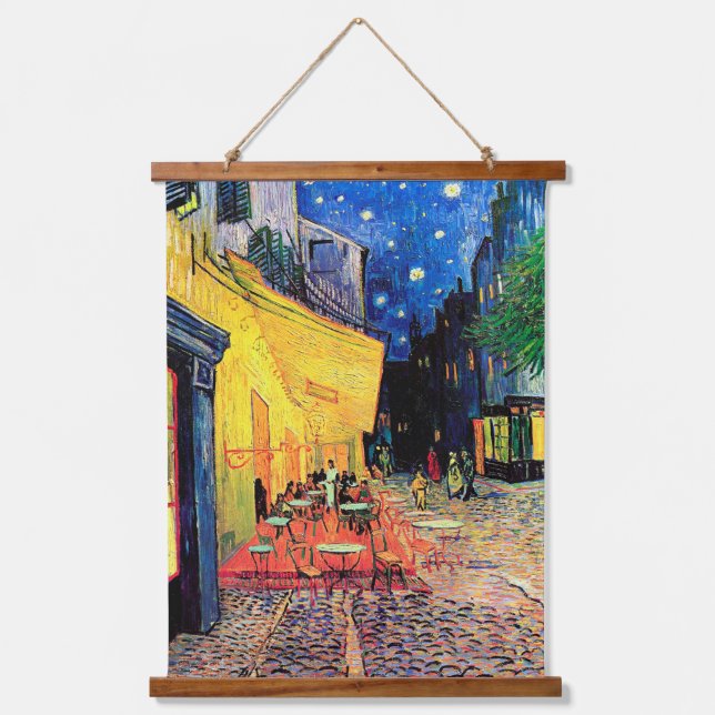 Tapiz Con Marco De Madera Cafe Terrace at Night, Vincent van Gogh (Anverso)