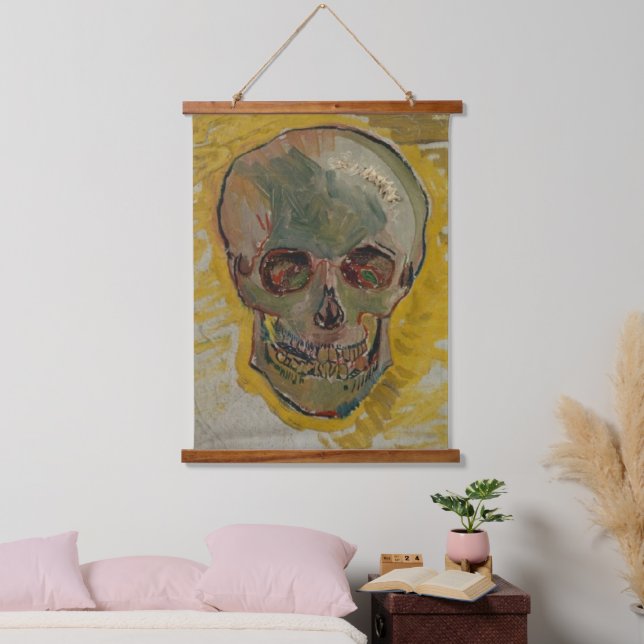 Tapiz Con Marco De Madera Calavera de Vincent Van Gogh (Dormitorio)