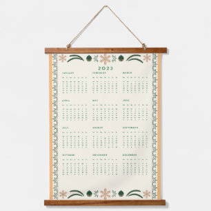Tapiz Con Marco De Madera Calendario anual del Muro de Tapiz de 2023