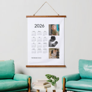 Tapiz Con Marco De Madera Calendario de Fotos 2026 con Imágenes