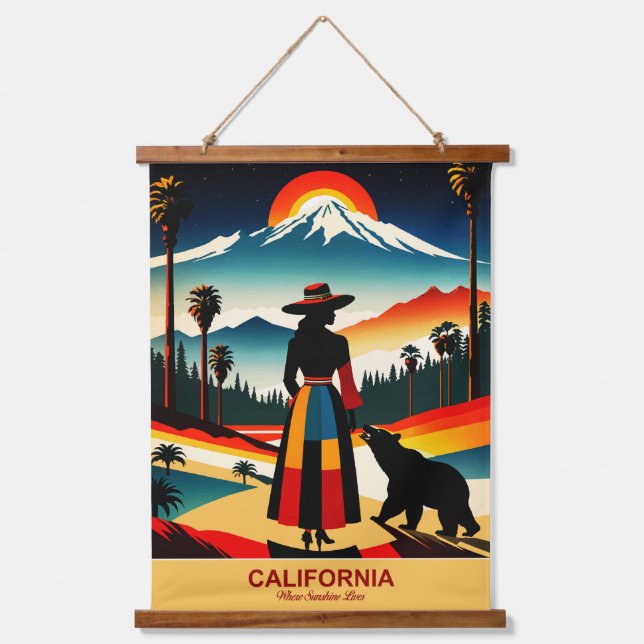 Tapiz Con Marco De Madera California: Donde vive Sunshine (Anverso)