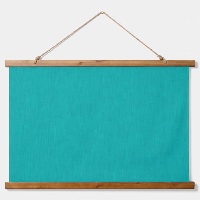 Tapiz Con Marco De Madera Calm & simple  Turquoise textured background  (Anverso )