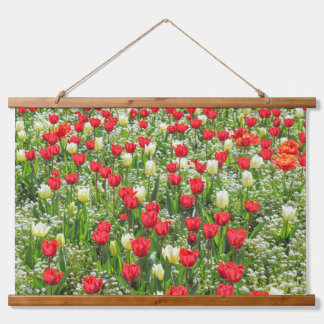 Tapiz Con Marco De Madera Cama de Tulipanes, Jardines Gorsedd, Cardiff, Gale