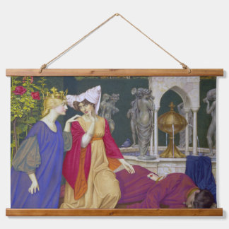 Tapiz Con Marco De Madera Cambiando la Carta 1908 de Joseph Edward Southall