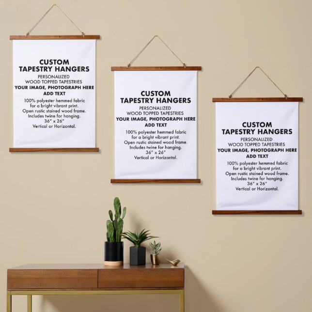 Tapiz Con Marco De Madera CAMBIOS DE TAPESTRÍA personalizados personalizados (Asimétrico)