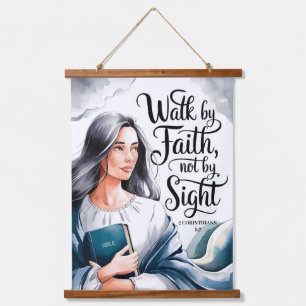 Tapiz Con Marco De Madera Caminar Por El Muro De Las Mujeres Cristianas Fe