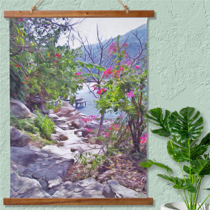 Tapiz Con Marco De Madera Camino de Yelapa 821