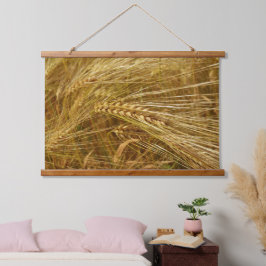 Tapiz Con Marco De Madera Campo de trigo. ¡Es el momento de la cosecha!