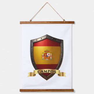Tapiz Con Marco De Madera Campos Spain Heraldic Name Shield