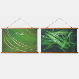 Tapiz Con Marco De Madera Campos verdes