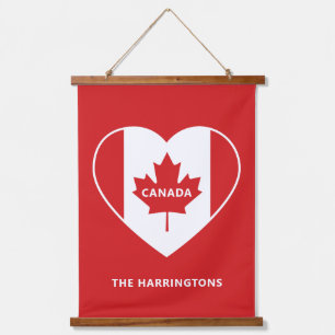 Tapiz Con Marco De Madera CANADÁ Amor nombre personalizado