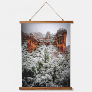 Tapiz Con Marco De Madera Cañones de invierno de Sedona