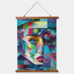 Tapiz Con Marco De Madera Cara en un rompecabezas