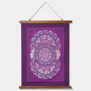 Tapiz Con Marco De Madera Cardinal red Rosace