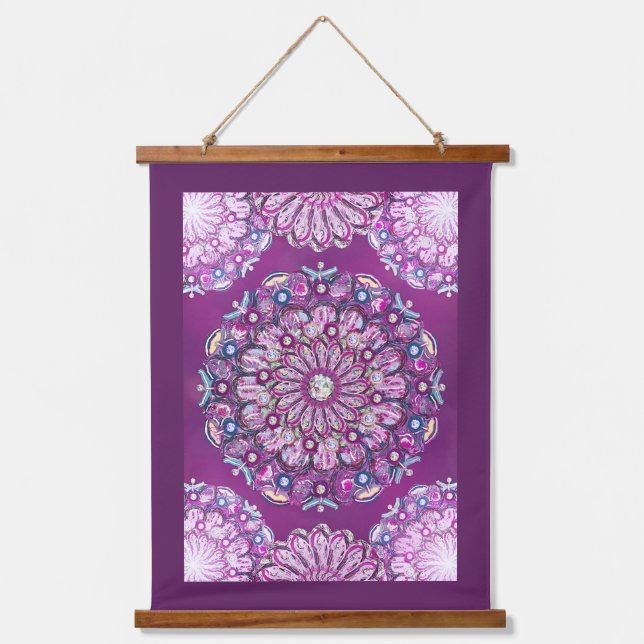 Tapiz Con Marco De Madera Cardinal red Rosace (Anverso)