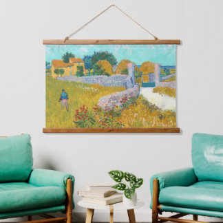 Tapiz Con Marco De Madera Casa De Campo Van Gogh En La Provenza Antigua Pare