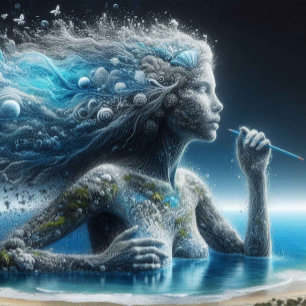 TAPIZ CON MARCO DE MADERA CASA DE MUSHROOM