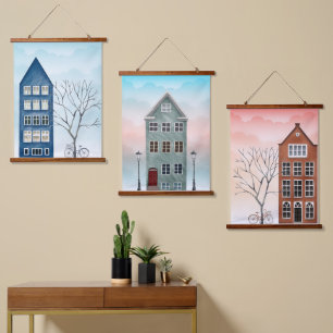 Tapiz Con Marco De Madera Casas de alquiler