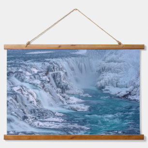 Tapiz Con Marco De Madera Cataratas de Gullfoss, Islandia