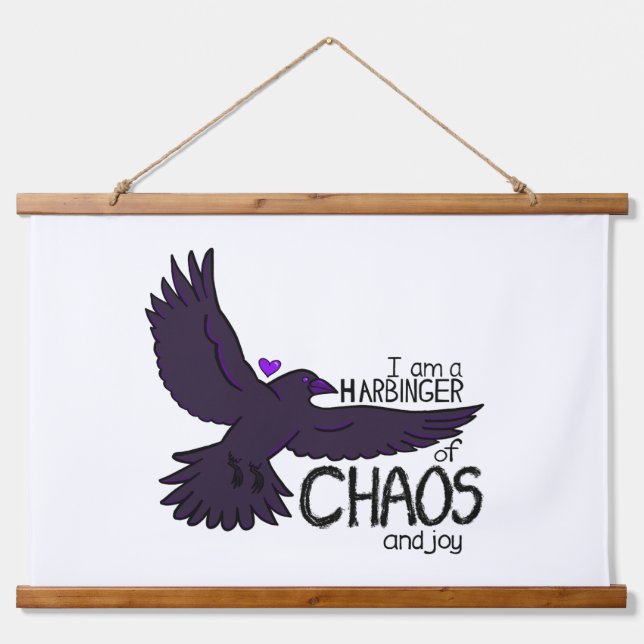 Tapiz Con Marco De Madera Chaos Crow Tapestry (Anverso )