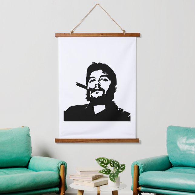 Tapiz Con Marco De Madera Che Guevara, Comandante, Revolución, Cuba, La Haba (Sala de estar)