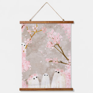 Tapiz Con Marco De Madera Cherry Blossom Ghosts