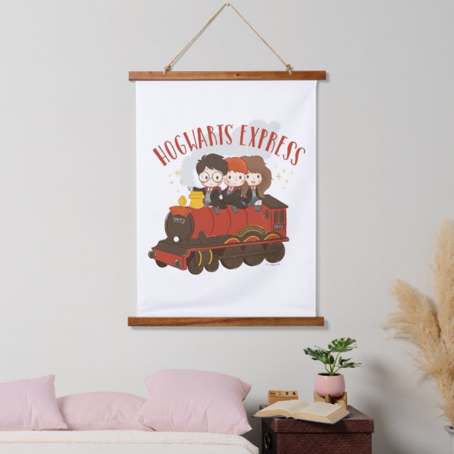 Tapiz Con Marco De Madera Chibi HOGWARTS EXPRESS™ Ride (Dormitorio)
