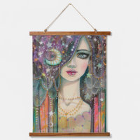 Chica Galaxia Arte Fantástico Bohemio Celestial
