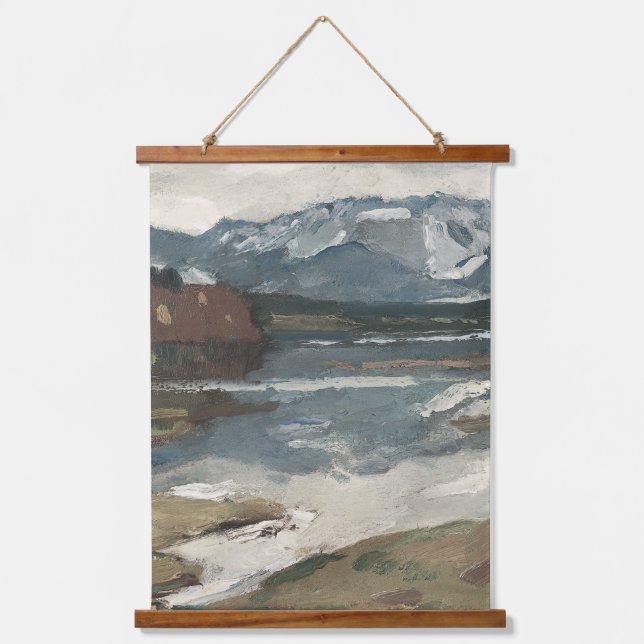 Tapiz Con Marco De Madera Chiemsee, Leo Putz, Arte Paisajístico (Anverso)