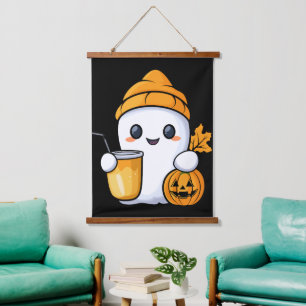 Tapiz Con Marco De Madera Chill Ghost Coffee Cálido Cae