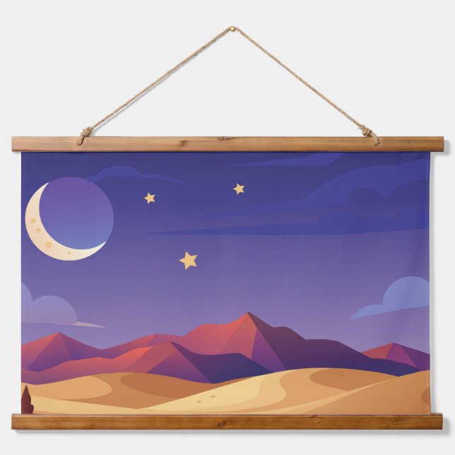 Tapiz Con Marco De Madera Cielo nocturno estrellado (Anverso )