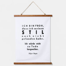 Cita de Edgar Degas en la impresión de tipografía 
