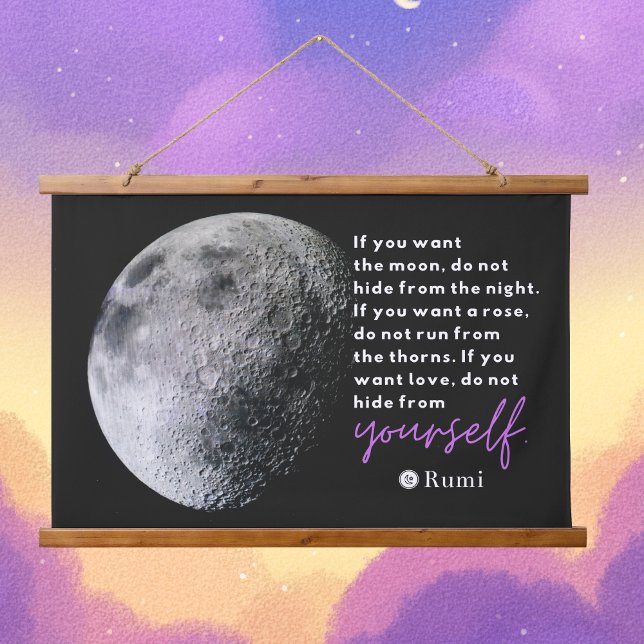 Tapiz Con Marco De Madera Cita Inspiradora de autoamor y autoaceptación (Subido por el creador)