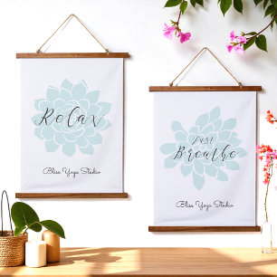 Tapiz Con Marco De Madera Cita Inspiradora de yoga Mandala