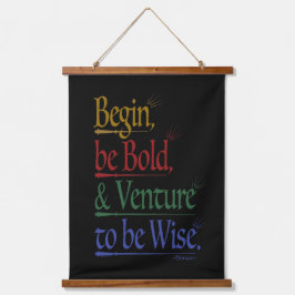 Tapiz Con Marco De Madera Cita mágica de caballo de madera negra taponada