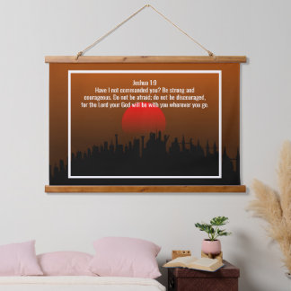 Tapiz Con Marco De Madera Citas personalizadas de versículos de la biblia y