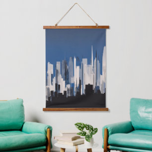 Tapiz Con Marco De Madera Cityscape Wall Tapestry