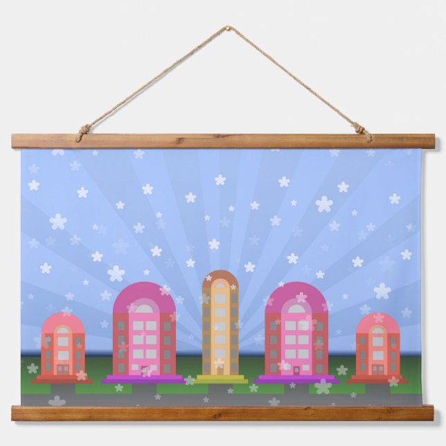 Tapiz Con Marco De Madera Ciudad de las nieves, olvidada (Anverso )