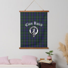 Tapiz Con Marco De Madera Clan Baird Escudo Tartán