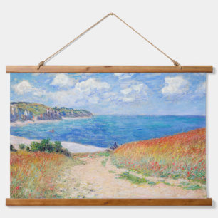 Tapiz Con Marco De Madera Claude Monet - Camino en campos de trigo en Pourvi