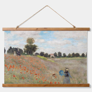 Tapiz Con Marco De Madera Claude Monet - Campo de amapola