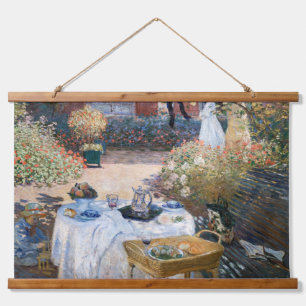 Tapiz Con Marco De Madera Claude Monet - El almuerzo, panel decorativo