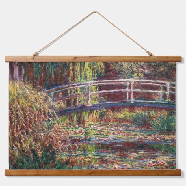 Tapiz Con Marco De Madera Claude Monet - estanque de Lily del Agua, Armonía  (Anverso )