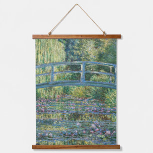 Tapiz Con Marco De Madera Claude Monet - Estanque de nenúfares, Armonía Verd