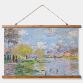 Tapiz Con Marco De Madera Claude Monet - Primavera por el Sena