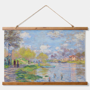 Tapiz Con Marco De Madera Claude Monet - Primavera por el Sena