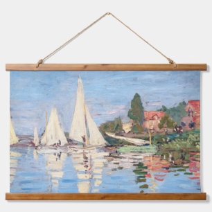 Tapiz Con Marco De Madera Claude Monet - Regatas en Argenteuil