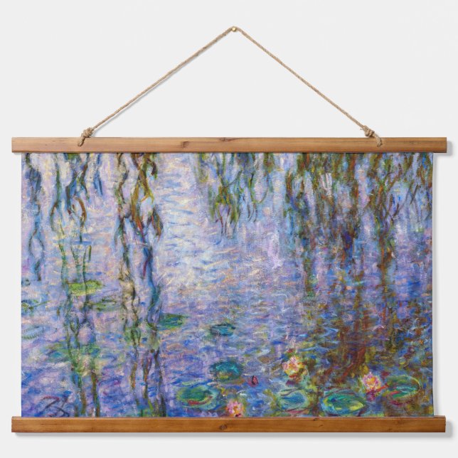 Tapiz Con Marco De Madera Claude Monet - Water Lilies (Anverso )